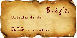 Bilszky Éda névjegykártya